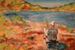 Hledač motivů u jezera Lac du Salagou (Francie) / He is Looking for a Motive for Painting (France)